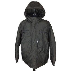 Columbia Hooded Heavy Insulated Detachable Hood Brown Jacket Mens Size 2XL